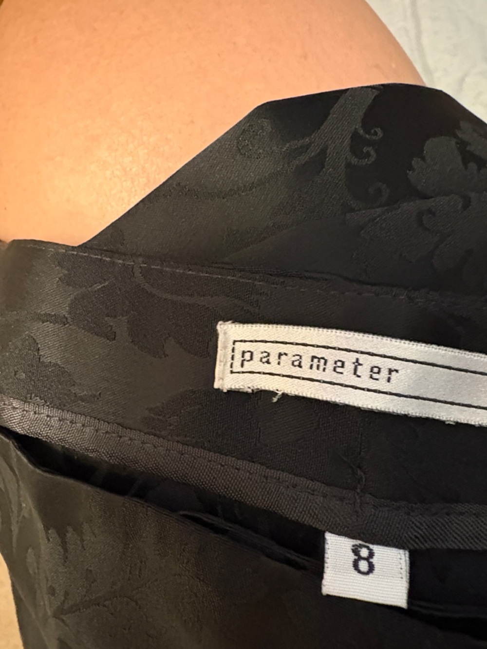 Parameter Black Jacquard Dress Skirt